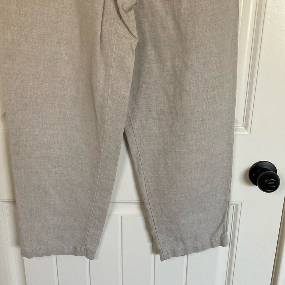 Vintage Savane Womens Barrel Style‎ Linen Cotton High Rise Pant Size 10S Tan - Picture 3 of 14